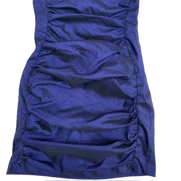 Jessica McClintock Iridescent Body-Con Mini Dress Purple Blue Cocktail F… - Picture 9 of 16
